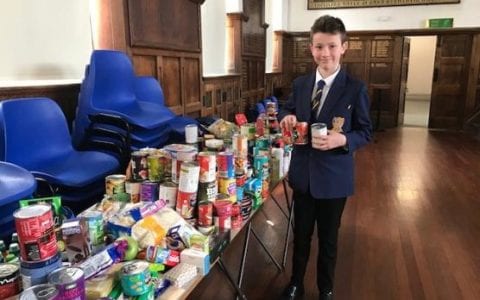 Students support community with food donation
