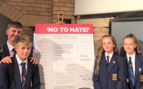 Students say 'No to Hate' as part of important project