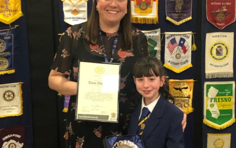 QEA student, Abbie, receives 'child of courage' award