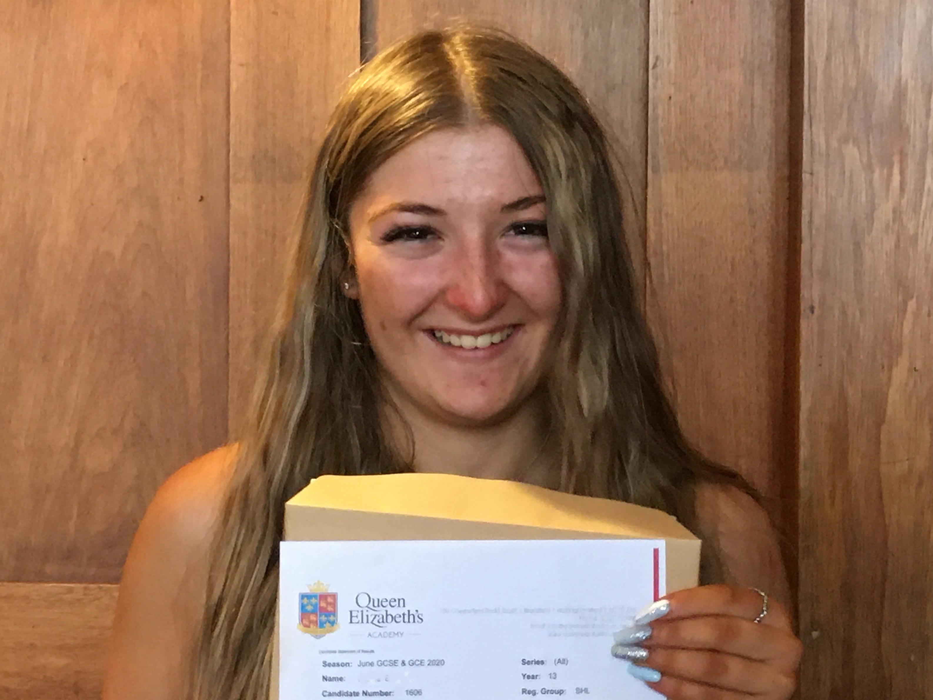 Students celebrate A Level results  at Queen Elizabeth’s Academy
