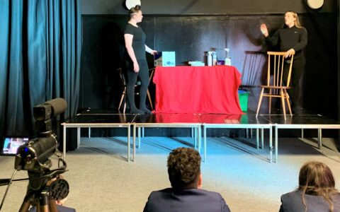 Drama students perform for BTEC assessment components