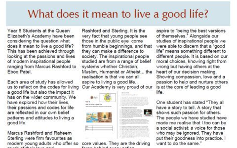 What does it mean to live a good life?