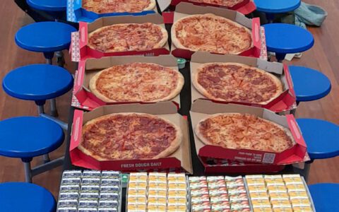 Celebration pizza party