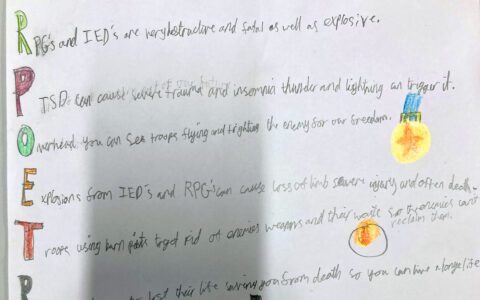 War poetry acrostic poems
