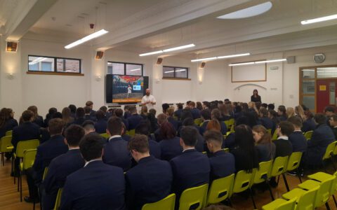 Luke Staton visits year 11 QEA students