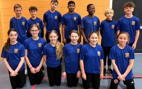 QEA students at sports hall athletics competition