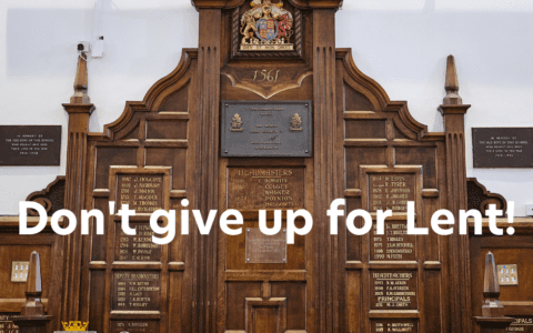 'Don't give up for Lent!' 13 March