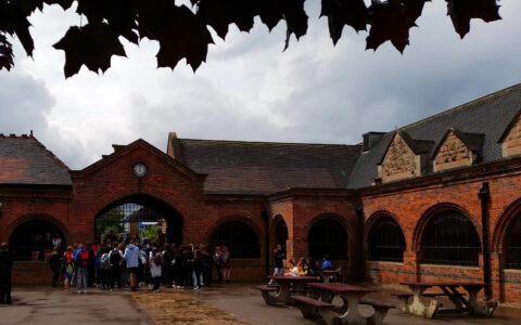 Staff band perform in the cloisters