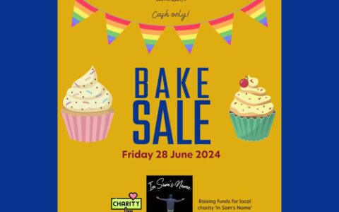 Charity bake sale: Friday 28 June 2024