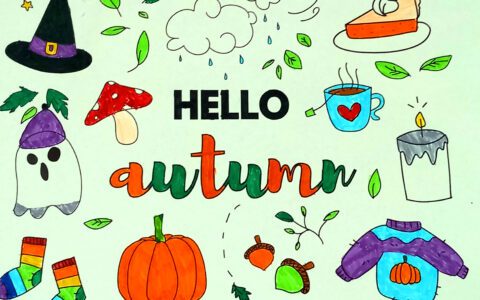 Early risers create autumnal artwork