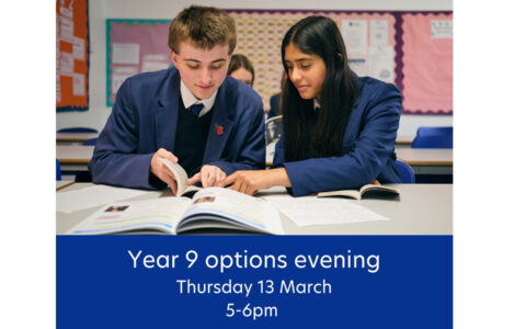 Year 9 options evening: 13 March 2025